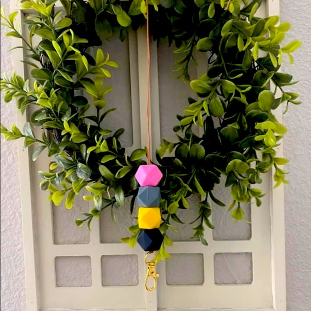 Pencil inspired teacher lanyard